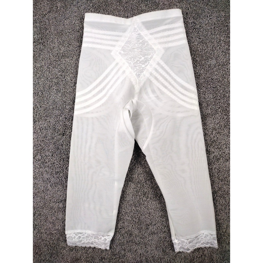 VTG Rago New York 6269 Shapewear Hi-Waist Shaping Girdle M 28 White W/Lace